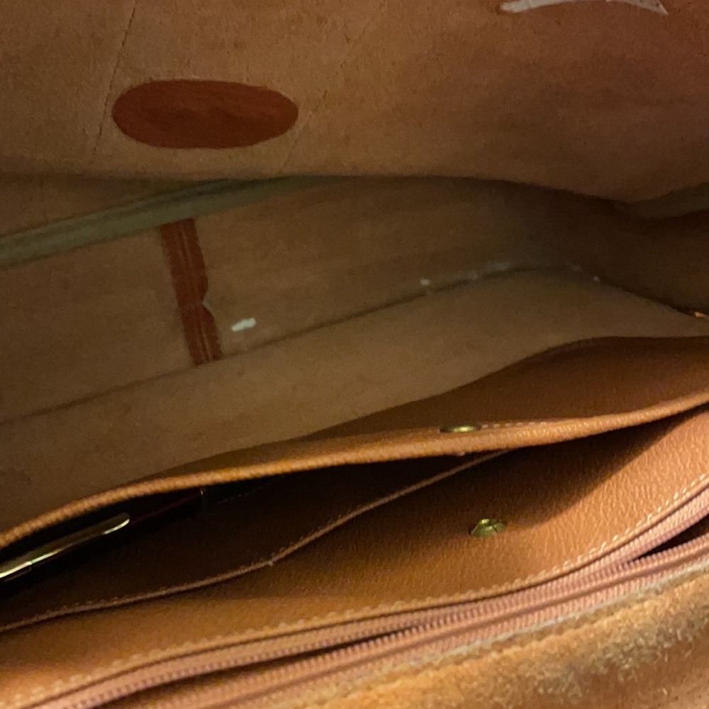 EVC Dooney & Bourke British Tan Briefcase - Picture 7 of 12